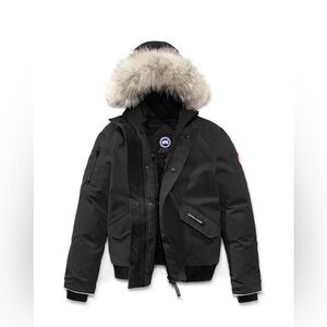 Unisex Canada Goose Black Jacket with removable Fur Hood